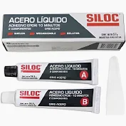 [400537] ACERO LIQUIDO siloc adhesivo epoxi 10 minutos 57grs  2 componentesgris acero *SUELDA * MECANIZA * RELLENA 
