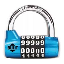 [cdb c5 65 ca] Candado 65 combinación  Azul Bulit N