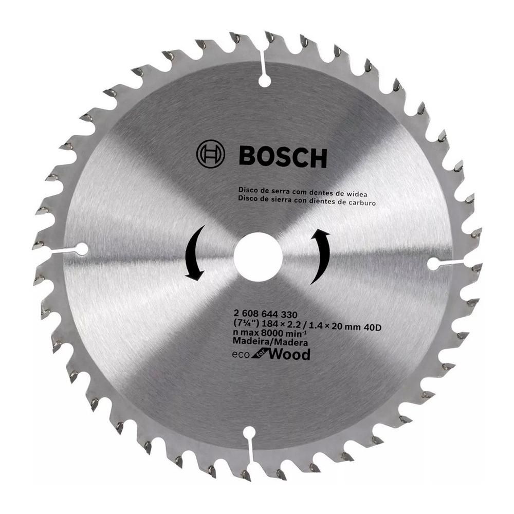 Disco De Sierra Circular 7” Bosch Eco for Wood 40 Dentes Para Madeira