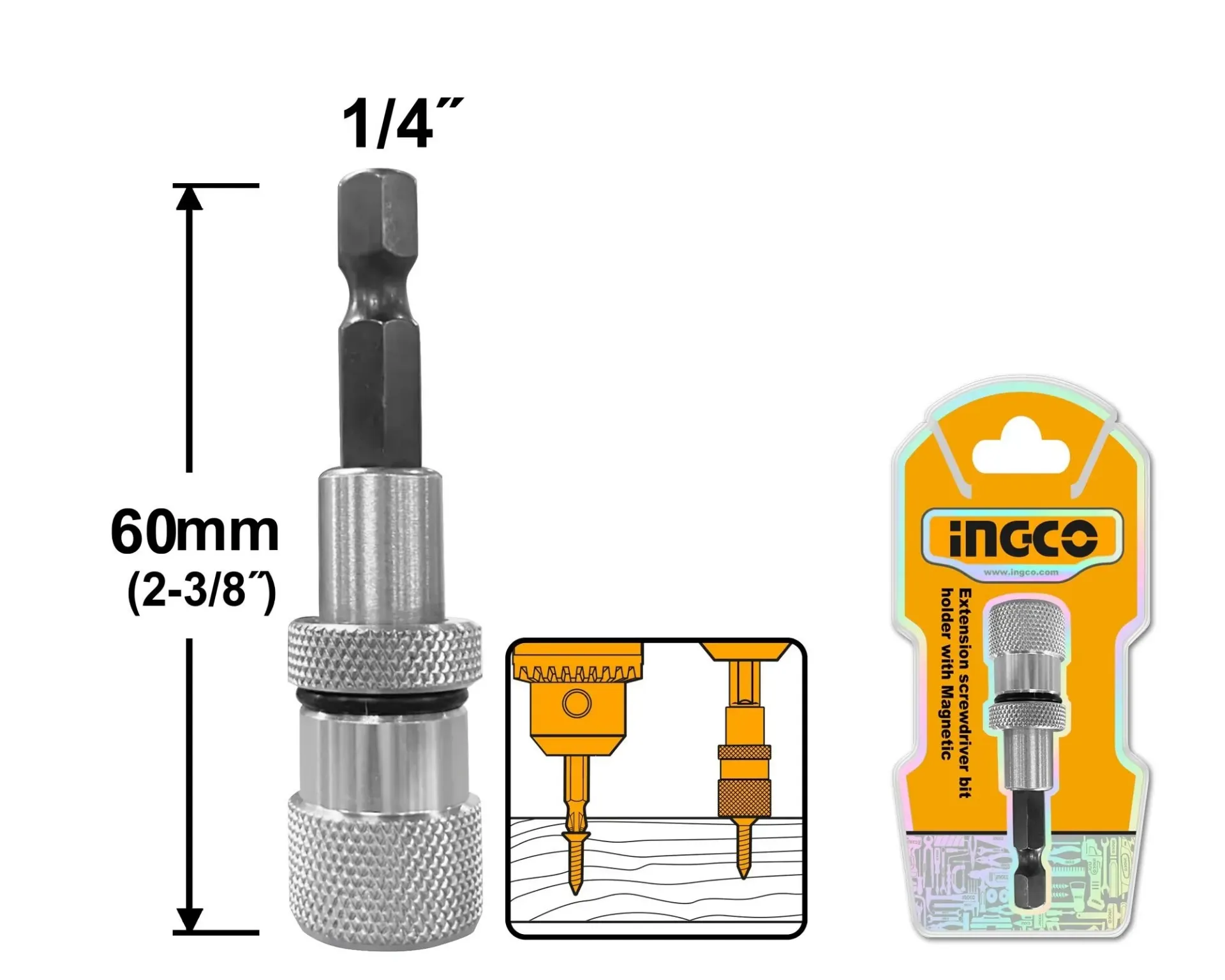 [502165] INGCO - ADAPTADOR HEXAGONAL MAGNETICO