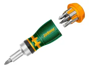 [JDSS8608] KIT DE DESTORNILLADOR CRICKET 8 EN 1 - ACERO CR-V - 1 MANGO CRICKET + 7 PUNTAS DE DESTORNILLADOR DE 1/4'' X 25MM: SL5-SL6-PH0-PH1-PH2-T10-T20