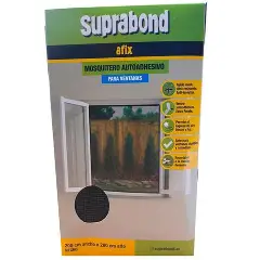 [AFX MV 1,3X1,6N] MOSQUITERO AUTOADHESIVO/VENTANA AFIX 130X160 cm. NEGRO                                         