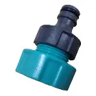 PICO ACOPLE RAPIDO Conector Canilla 3/4 + Adaptador Rápido A Acoples 1/2 Giber