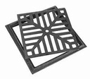 Rejilla hierro 25x25 fundicion con marco N 