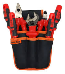 SET ELECTRICISTA 1000v bahco (s1000v-7-RN) cartuchera+pinza ,alicate,ajustable,destornillador