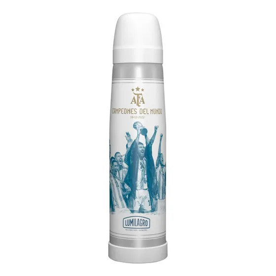 [t0376] TERMO acero lumilagro (SELECCION ARG)