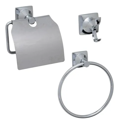 accesorio de baño 3 piezas cromado  N 