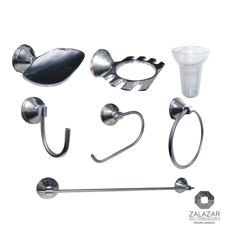 accesorio de baño 7 pzs cromado