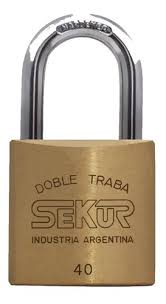 [sek-003] candado SEKUR 40 doble traba bce