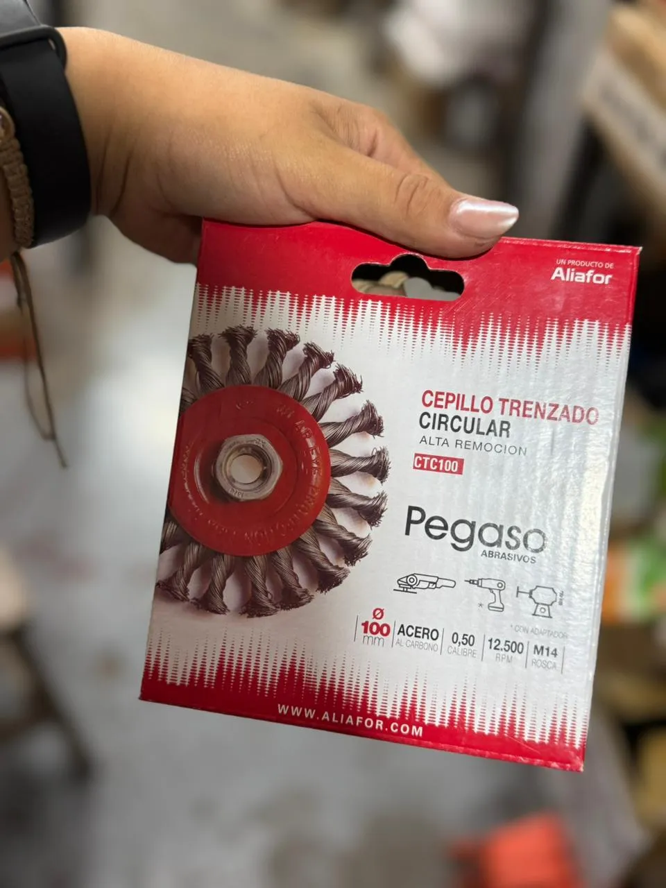 [CTC100] cepillo PLANO trenzado 100 PEGASO