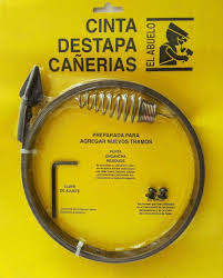 cinta destapa 10 cañeria cable de acero  N