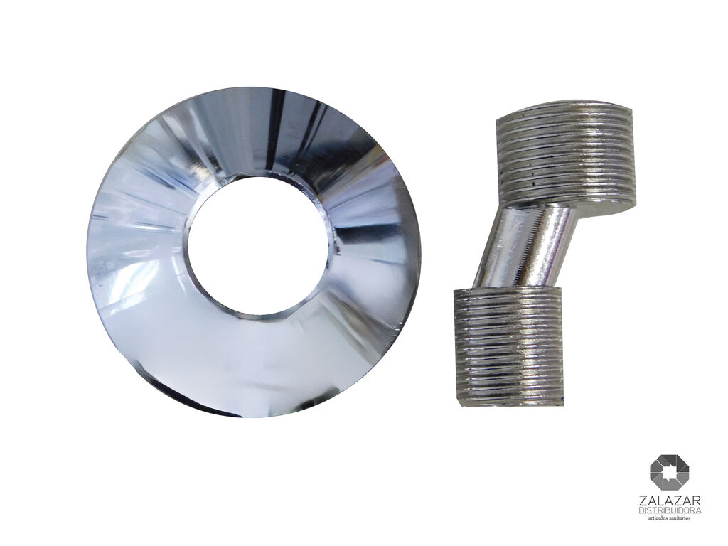 [ex04] codo extensible con campana 18mm plast cromado
