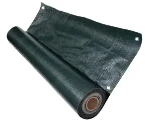 [c20040] cubrecerco rafia plastificada CON OJAL (NEGRO) 1.50 mt ancho N 