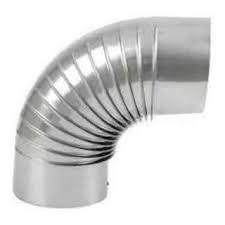 curva 3" a 90º corrugada chapa zingueria galv N
