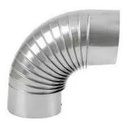 curva 4" a 90º corrugada chapa  zingueria galv N