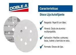 disco velcro grano 40  Ø154mm  autofijante MARCA doble A     