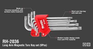 [2036] juego TORX mm RONIX  T10 a t50 soporte magnetico (2036)