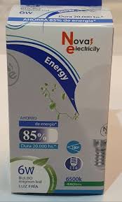 lampara 7w led FRIA E27 NOVA N
