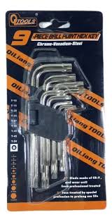 llave allen juego 9 piezas CHICAS N