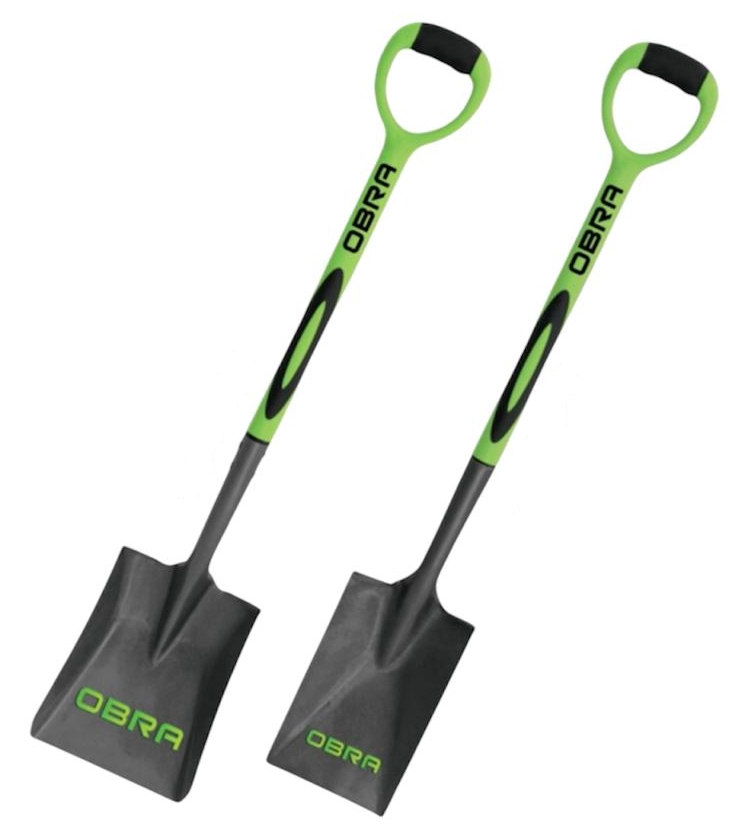 [048066] pala ancha OBRA cabo metal revestido en plastico