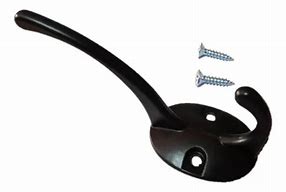 [199007] percha aluminio 2 gancho negro N