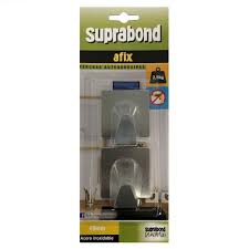 [afx p49 ar] percha autoadhesiva x2 unid. acero inoxidable Afix Suprabond N