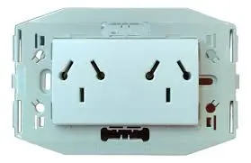 toma doble c/ bastidor integrado KALOP blanco j300