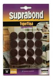 [tpc f 20 m] topetina fieltro circular marron Ø20mm 32/unid. Suprabond N