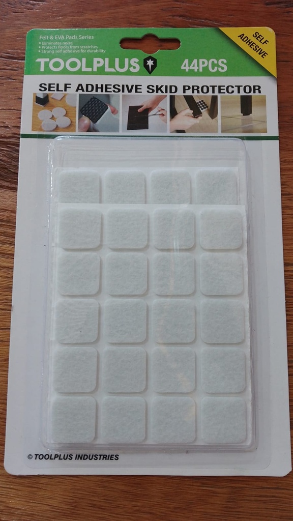 topetina fieltro cuadrado blanco 44 unid. 20x20 toolplusN